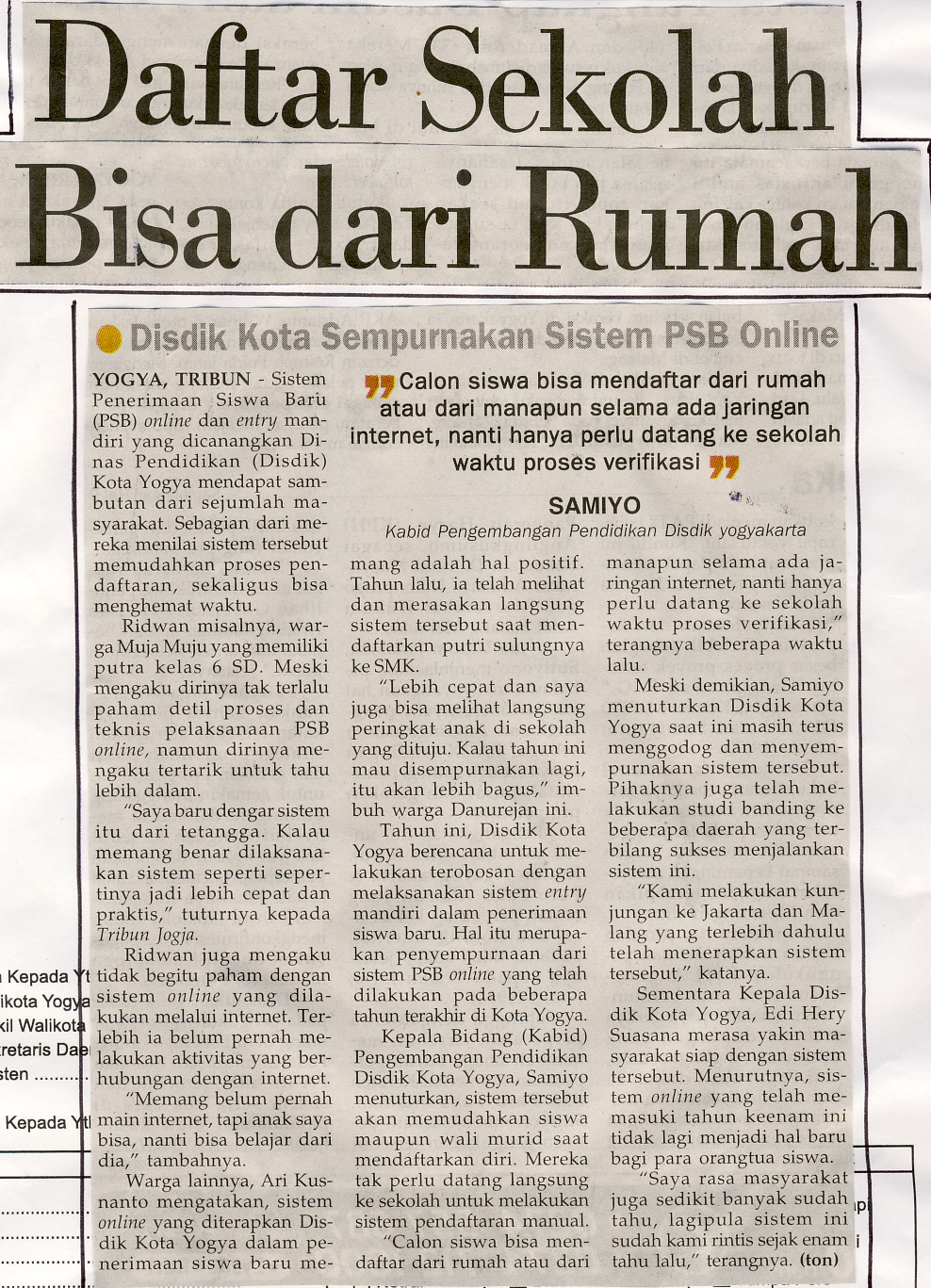 Kliping jogja terbaru